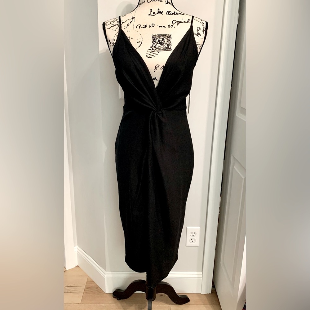 Woven Twist Front Dress